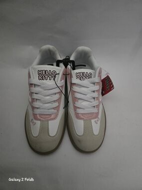 Hello Kitty White Pink Retro Skate-Inspired Sneakers